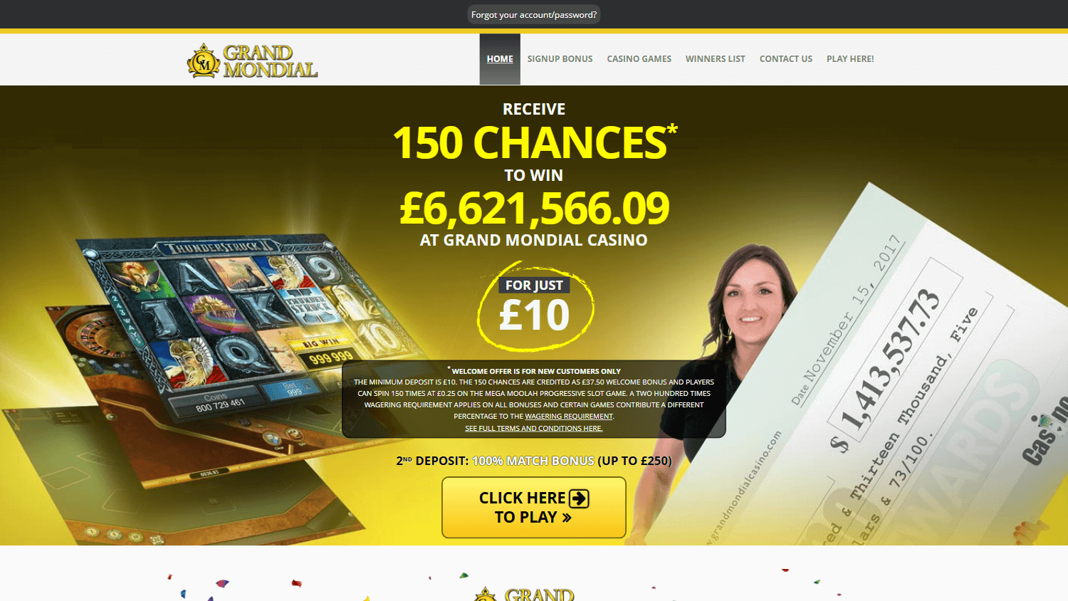 Grand Mondial Casino Desktop screenshot